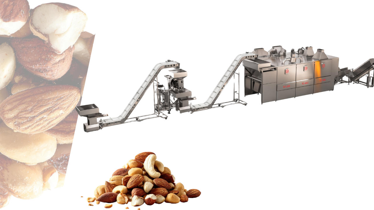 خط تحميص المكسرات